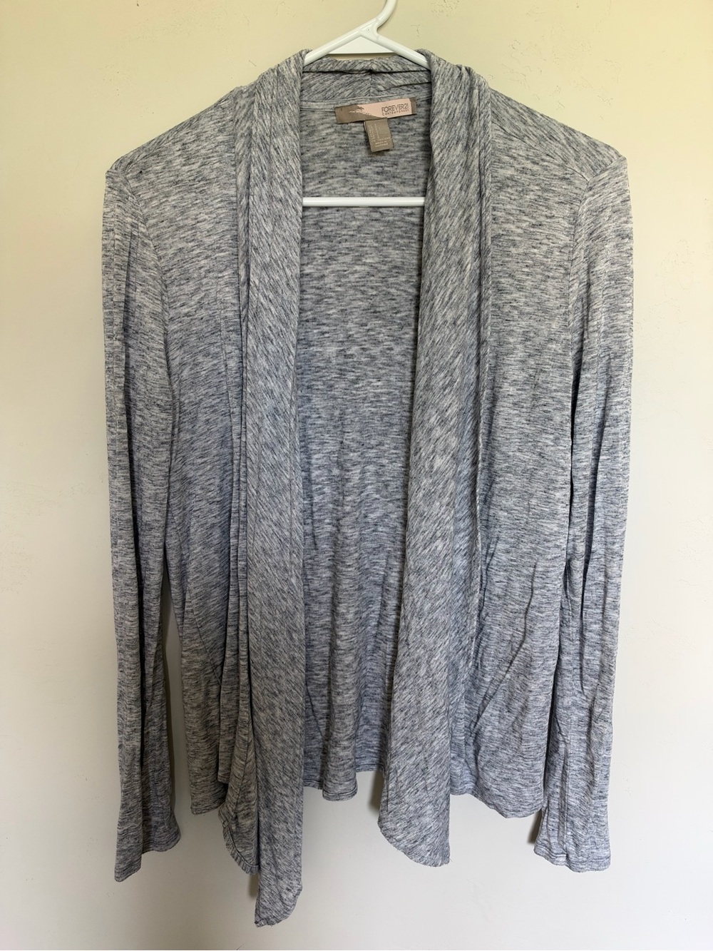 Forever 21 Lightweight Open-Front Gray Cardigan Sweater